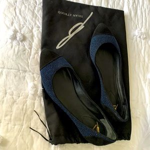 Sparkly and elegant Brian Atwood suede flats